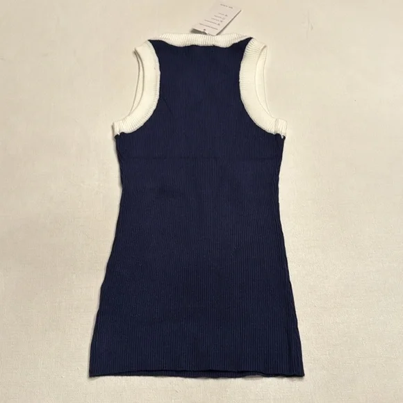 NWT ZESICA Summer Sleeveless Tank Tops Navy / White - Picture 4 of 5